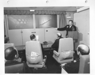 The E-4A's original projection/conference room. (National Archives)